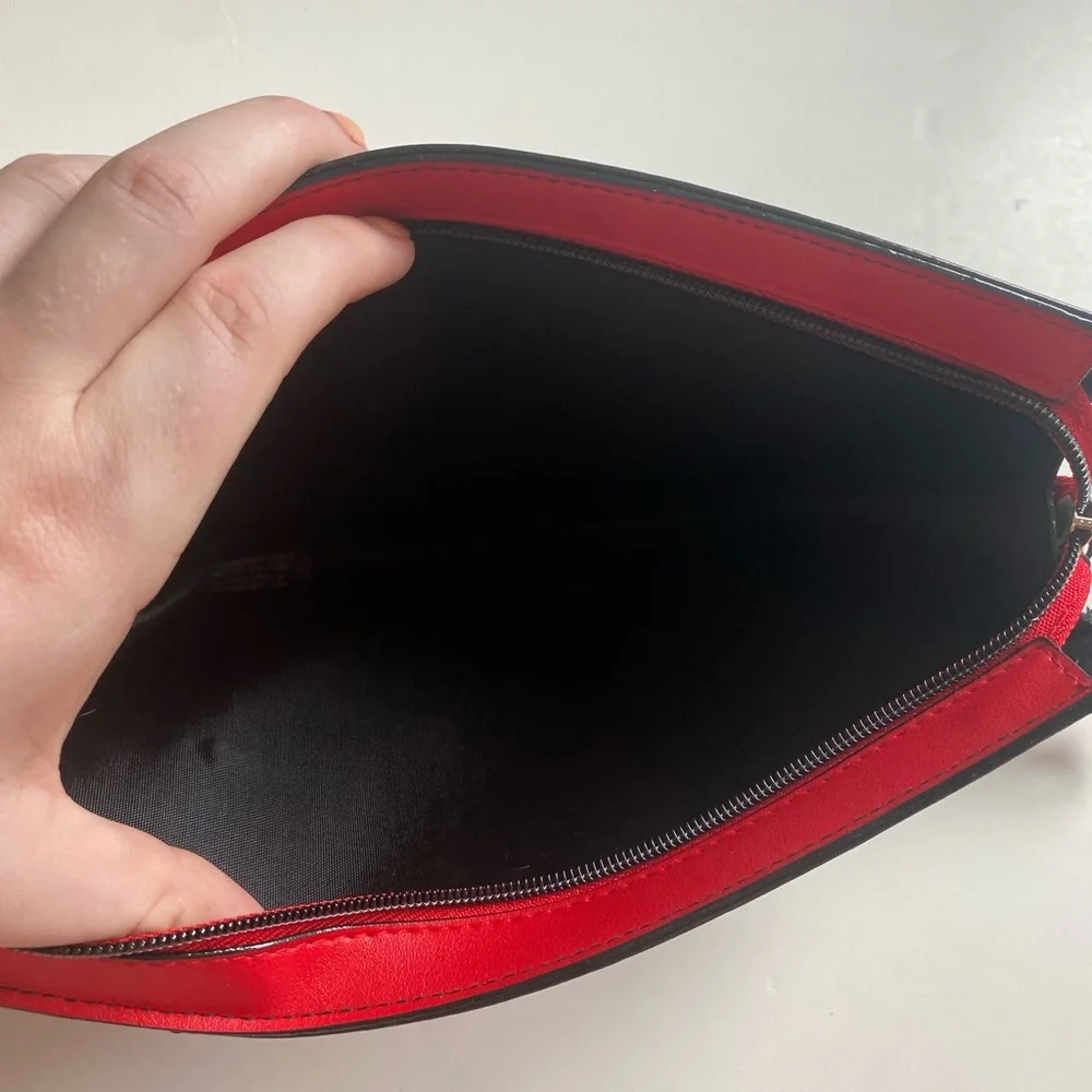 NWT Victoria’s Secret Just Add Lipstick Black Clutch Makeup Bag